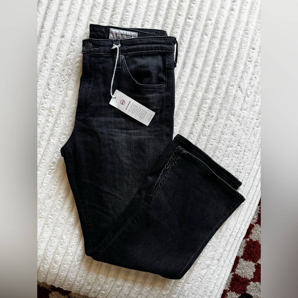 AG Adriano Goldschmied “The Jodi Crop” High Rise Slim Flare Crop Jeans